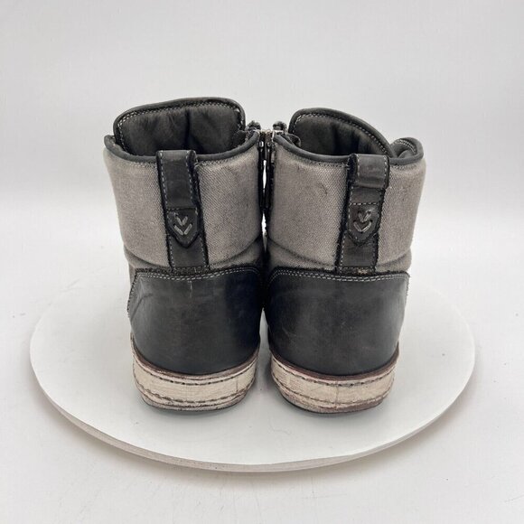 John Varvatos Collection Artisan Double Lace Men 8 High Top Shoe Zipper Sneakers - Picture 7 of 16